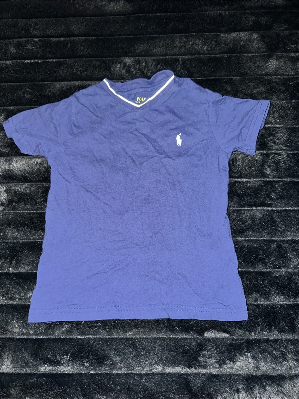 Polo by Ralph Lauren Boys' Purple V-Neck Pony Tee